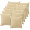 vidaXL Pudebetr&aelig;k 12 pcs HEERLEN Beige 40 x 40 cm Polyester