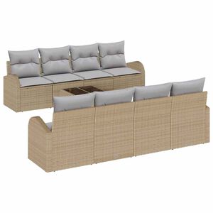vidaXL Havesofa S&aelig;t Beige 55 x 55 x 37 cm polyrattan