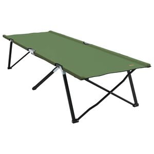vidaXL Foldende Camping Seng Gr&oslash;n 206 x 76 x 74 cm Oxford og St&aring;l