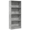 vidaXL bogreol 60x24x143 cm konstrueret tr&aelig; betongr&aring;