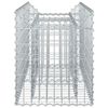 vidaXL Gabion h&oslash;jbed S&oslash;lv 100 x 50 x 60 cm Galvaniseret st&aring;l