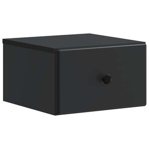 vidaXL V&aelig;gh&aelig;ngt Natbord Sort 34,5 x 33 x 20 cm Konstrueret tr&aelig;