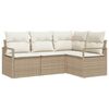 vidaXL Sofa S&aelig;t 4 pcs Beige polyrattan