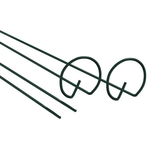 vidaXL plantespyd til haven 20 stk. 61 cm st&aring;l m&oslash;rkegr&oslash;n