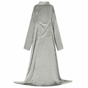 vidaXL T&aelig;ppe-hoodie Gr&aring; F Flannel