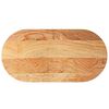 vidaXL bordplade 120x60x4 cm massivt egetr&aelig; oval lysebrun