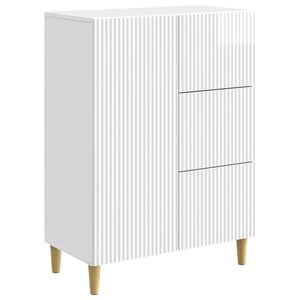 vidaXL Sideboard Hvid h&oslash;jglans 66 x 34,5 x 90 cm Konstrueret tr&aelig;