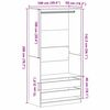 vidaXL Garderobeskab Sort eg 100 x 50 x 200 cm Konstrueret tr&aelig;