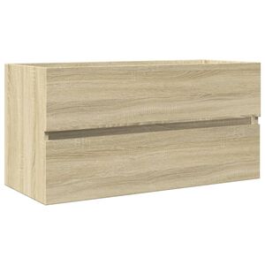 vidaXL vaskeskab 90x38,5x45 cm konstrueret tr&aelig; sonoma-eg