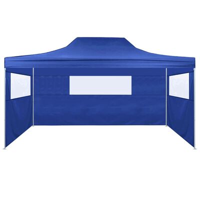 vidaXL foldbart telt med 3 vægge 3 x 4,5 m blå