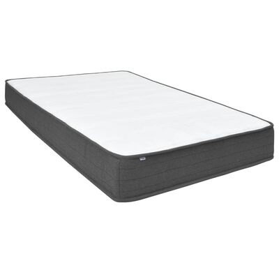 vidaXL seng med springmadras 140x200 cm stof mørkegrå