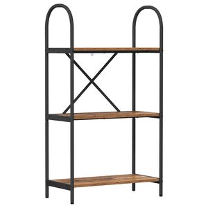 vidaXL Bogreol 3 niveauer 60 x 30 x 109 cm Konstrueret tr&aelig; Gammelt tr&aelig;