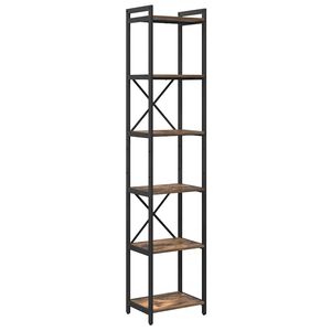 vidaXL Bogreol 40 x 30 x 189,5 cm Konstrueret tr&aelig; R&oslash;get eg