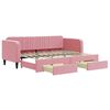 vidaXL daybed med udtr&aelig;k og skuffer 80x200 cm velour lyser&oslash;d