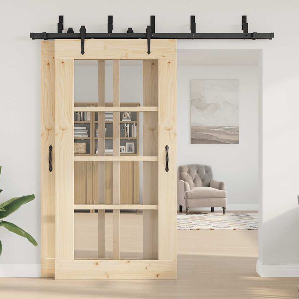 vidaXL skinnes&aelig;t til skyded&oslash;r 213,5 cm st&aring;l sort