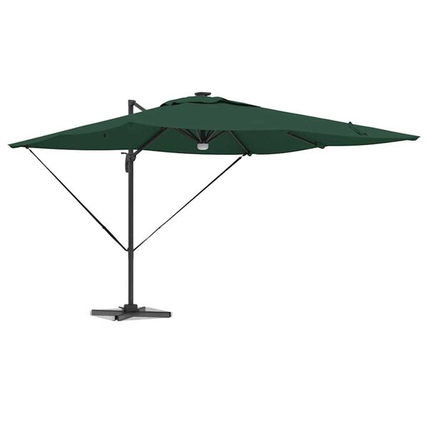 vidaXL Roma Parasol Grøn 286 x 285 x 270 cm Aluminium og Polyester