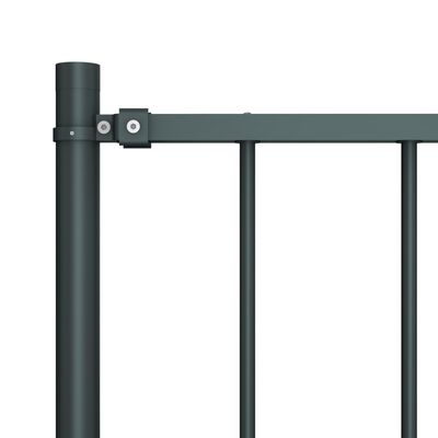 vidaXL hegnspanel med stolper 1,7 x 1 m pulverlakeret stål antracitgrå