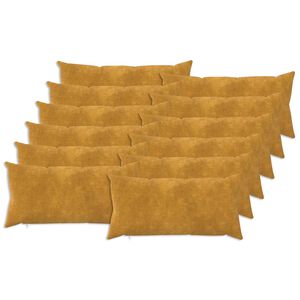 vidaXL Pudebetr&aelig;k 12 pcs HEERLEN Gul 40 x 80 cm Mikrofiber Fleece