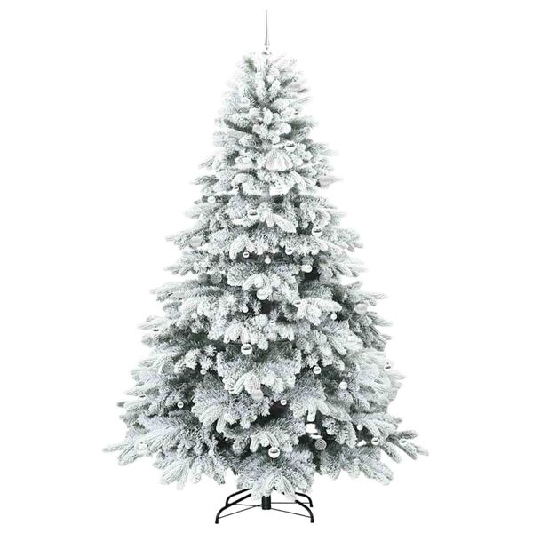 vidaXL Kunstigt juletr&aelig; med 300 LED'er Hvid 240 cm PE og PVC