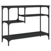 vidaXL konsolbord med hylder 100x35x75 cm sort