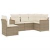 vidaXL sofas&aelig;t til haven 5 dele med hynder polyrattan beige