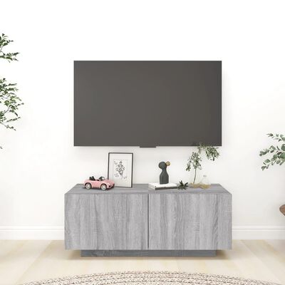 vidaXL tv-bord 100x35x40 cm konstrueret træ grå sonoma-eg