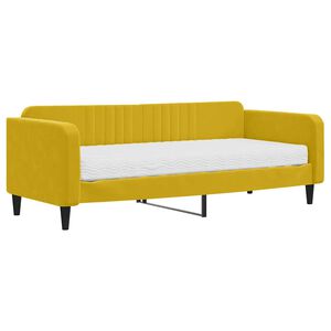 vidaXL daybed med madras 90x200 cm velour gul
