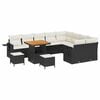vidaXL Havesofa S&aelig;t 12 stk. 11-Antal s&aelig;der Sort og Cream polyrattan
