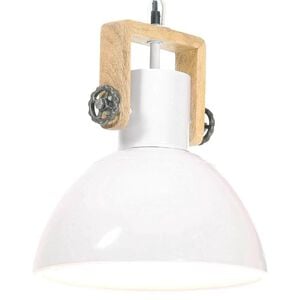vidaXL industriel h&aelig;ngelampe 25 W rund 30 cm E27 hvid
