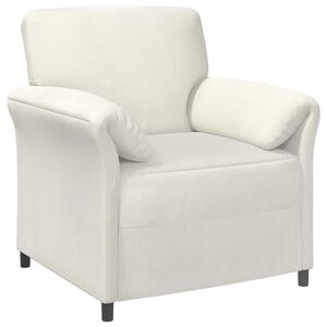 vidaXL 1-personers sofa Cremefarvet 88 x 83 x 95 cm Fl&oslash;jl