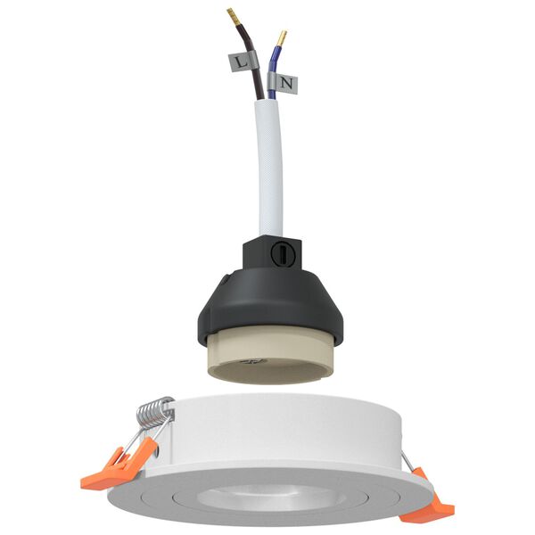 vidaXL Spotlights med spotlights 6 pcs Hvid 9 x 9 x cm Aluminium