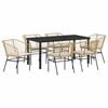 vidaXL Have Spisebordss&aelig;t 7 stk. Brun polyrattan