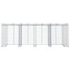vidaXL gabionv&aelig;g til skraldespand 350x91x120 cm galvaniseret jern
