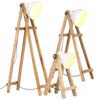 vidaXL gulvlamper 3 stk. E27 massivt mangotr&aelig; hvid