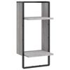 vidaXL v&aelig;ghylde med stang 30x25x65 cm gr&aring; sonoma-eg