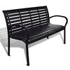 vidaXL haveb&aelig;nk 125 cm st&aring;l og WPC sort