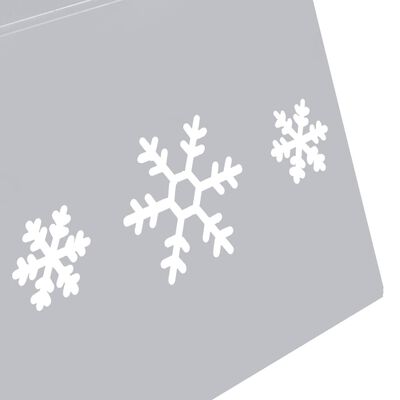 vidaXL skjuler til juletræsfod Ø68x25 cm sølvfarvet og hvid