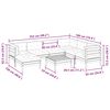 vidaXL sofas&aelig;t til haven 8 dele med hynder impr&aelig;gneret fyrretr&aelig;