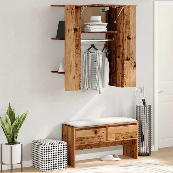 vidaXL entr&eacute;m&oslash;bel 97,5x37x99 cm konstrueret tr&aelig; antikt tr&aelig;