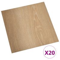 vidaXL selvklæbende gulvbrædder 20 stk. 1,86 m² PVC brun
