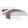 vidaXL sengeramme med sengegavl 120x200 cm metal hvid