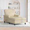 vidaXL Chaise Lounge med pude Creme 91 x 157 x 91 cm Stof