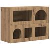vidaXL Sideboard ELST Artisan Egetr&aelig; 80,5 x 35 x 59 cm Konstrueret tr&aelig;