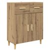 vidaXL Highboard Artisan Egetr&aelig; 69,5 x 34 x 180 cm Konstrueret tr&aelig;