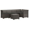 vidaXL 5-personers Havem&oslash;bel Sofa med Hynder Rattan Look PP Lysegr&aring;