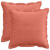 vidaXL Pudebetr&aelig;k 2 stk. HOUTEN R&oslash;d orange 30 x 30 cm cordfl&oslash;jl