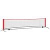 vidaXL Tennis Net Sort og r&oslash;d 396 x 92 x 87 cm Polyester