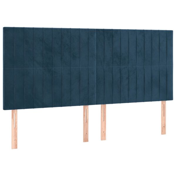 vidaXL sengegavl m&oslash;rkebl&aring; 180x5x118/128 cm fl&oslash;jl