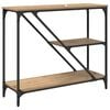 vidaXL Konsolbord Artisan Egetr&aelig; 88,5 x 30 x 75 cm Konstrueret tr&aelig;