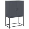 vidaXL skab 68,5x38,5x107 cm st&aring;l antracitgr&aring;